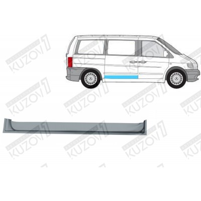 Дверь Боковая Раздвижная, Нижняя, 12 См Klokkerholm для Mercedes VITO 1996-2003 - фото
